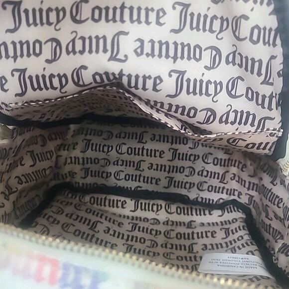 Juicy Couture Rosie Mini Backpack Purse White-Rainbow Nylon - Picture 5 of 10